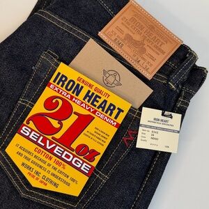 NWT New Men's Iron Horse Selvedge Straight Size 34 Jeans 634S